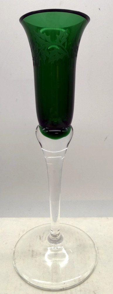 Lenox Holiday Gems Emerald Champagne Flute Crystal 7-1/2″ Tall