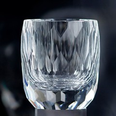 Crystal Glass Rocks Whiskey Glasses Old Fashioned Hand Cut Clear Diamonds 8oz