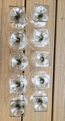 10 Federal Glass Nordic Midnight Square Base 7 Oz Cocktail Glasses Champagne Vtg