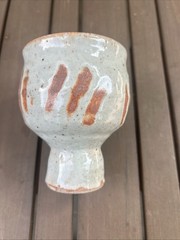 Warren Mackenzie Goblet With Shinzo Glaze And Finger Swipes
