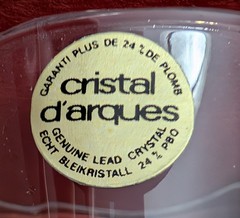 J.G. Durand Longchamp Cristal d’Arques 2 oz Crystal Set of 6 Shot Glasses New