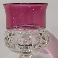 4 King’s Crown Cranberry Flashed (Top Only) Water Goblets | Tiffin-Franciscan |