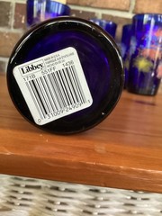 6 Vintage Y2K Libbey 5 7/8” Tumblers Cobalt Blue 2000 The New Millennium Y2K