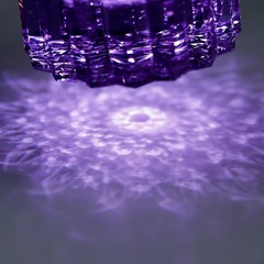 K9 Purple Shiny Crystal Whiskey Glass Hand Carved Rock Shiny Glassware 7oz