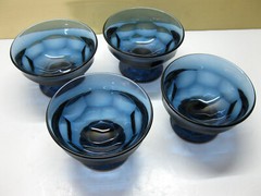 VTG Viking GEORGIAN BLUE GRAY Set of 4 Champagne / Tall Sherbet