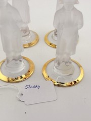 Vintage Bayel Crystal France Napoleon Glasses 24K GOLD Lot Of 4 (lot 1 Sherry)