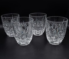 Mikasa Crystal Covent Garden Double Old Fashioned Tumbler Glasses 3 7/8″ Set 4