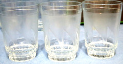 Set of 8 Vintage Clear Glasses with a Nautical Design Sailboats Holds 6 oz