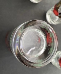 HAZEL ATLAS VINTAGE HIGHBALL PHEASANT GLASSES SET OF 5 1964 VETERANS BANQUET MCM