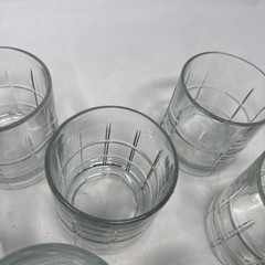 Set Of 7 Anchor Hocking Tartan Clear 3-1/2″ Old Fashioned Tumblers Glasses 8-oz