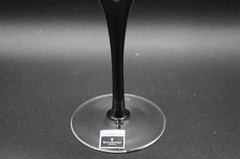 Set of 2 JOHN ROCHA Waterford Crystal Black Cut Red Wine Glasses in Original Box