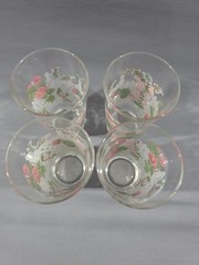 Vtg Pfaltzgraff Set Of 4 Cap May 16oz Glasses Floral Pattern Discontinued