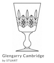 Stuart Crystal Glengarry Cambridge Cut Water Goblet crafted in England 6″ Signed