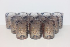 VTG set of 2 Culver Imari Double Old Fashioned Low Ball Glasses, 6 sets of 2