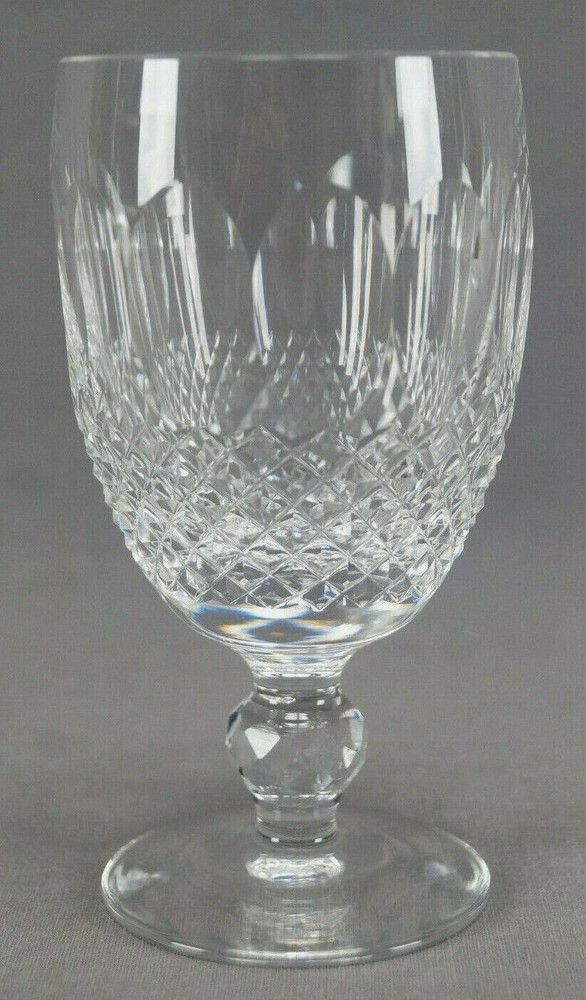 Signed Waterford Colleen Pattern Clear Cut Crystal 4 3/4 Inch Claret Wine Glass