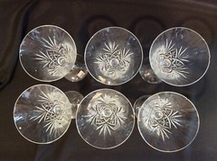 6 Oscar de la Renta Waldorf Signed Crystal Wine Flutes Water Size With Tags
