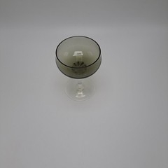 Sasaki Hawthorne Smoke Black Clear Twisted Stem Crystal Cocktail Glass 6 fl oz