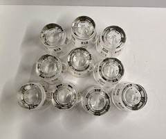 Set Of 10 Black & Gold Geometric Motif Old Fashioned Rocks Cocktail Glasses 6 oz