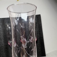 Lenox Etched Heather Pink Champagne Flutes Clear Stems 11” Retired Set Of 4