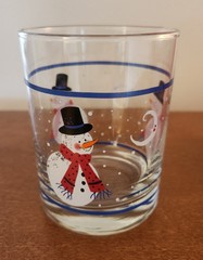 Set Of 4 – Vintage Libbey Snowman Holiday Winter Drink Glasses 4″H × 3″ D 12 Oz