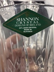 (6) SHANNON BY GODINGER OF DUBLIN CRYSTAL DOUBLE OLD FASHIONED WHISKEY GLASSES