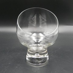 Kosta Boda Pippi Angled Controlled Bubble Base Snifter Glass Sweden MCM Vintage