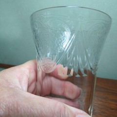 Hazel Atlas Royal Lace Clear 9 oz Tumbler 4 1/4 inch