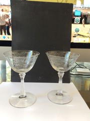 (4) Fostoria CHINTZ Cocktail Goblets – 5” Tall