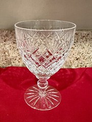 Webb Corbett Warwick Clear Crystal Wine Or Water Goblet Glass Ball Stem