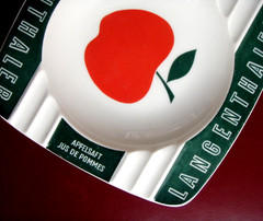 Langenthal Swiss Porcelain Apfelsaft Apple Juice Advertising Ashtray