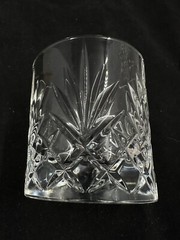 Woodford Reserve Crystal Old Fashioned Glass Fans CrissCross 3.25″ Unstamped