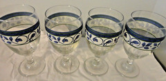 PFALTZGRAFF ORLEANS 16 OZ SET OF 4 ICED TEA WATER DRINKING STEM GLASSES GOBLETS