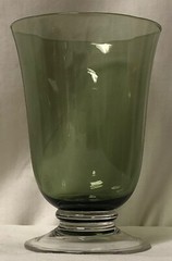 LENOX HOLIDAY GEMS FOREST GREEN WINE GLASS PEDESTAL FOOT DOUBLE OLD FASHIONED