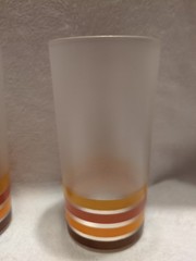 Vintage Libbey Frosted Autumn Leaf Jewel Tea Drinking Glasses Set Of 6 MCM