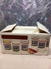 8 Century Fannie’s Farm 16 Oz Tumbler Glasses Set Cow Country Kitchen Lot