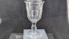 EAPG Bessimer Bessemer Flute American Pattern Flint Glass GobletChip Bottom